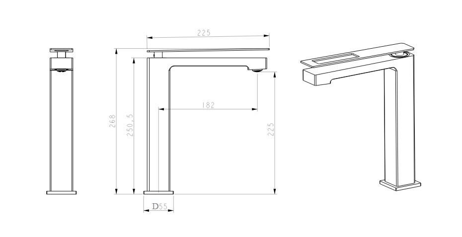 Смеситель для раковины Boheme Q 142-CRCR.2