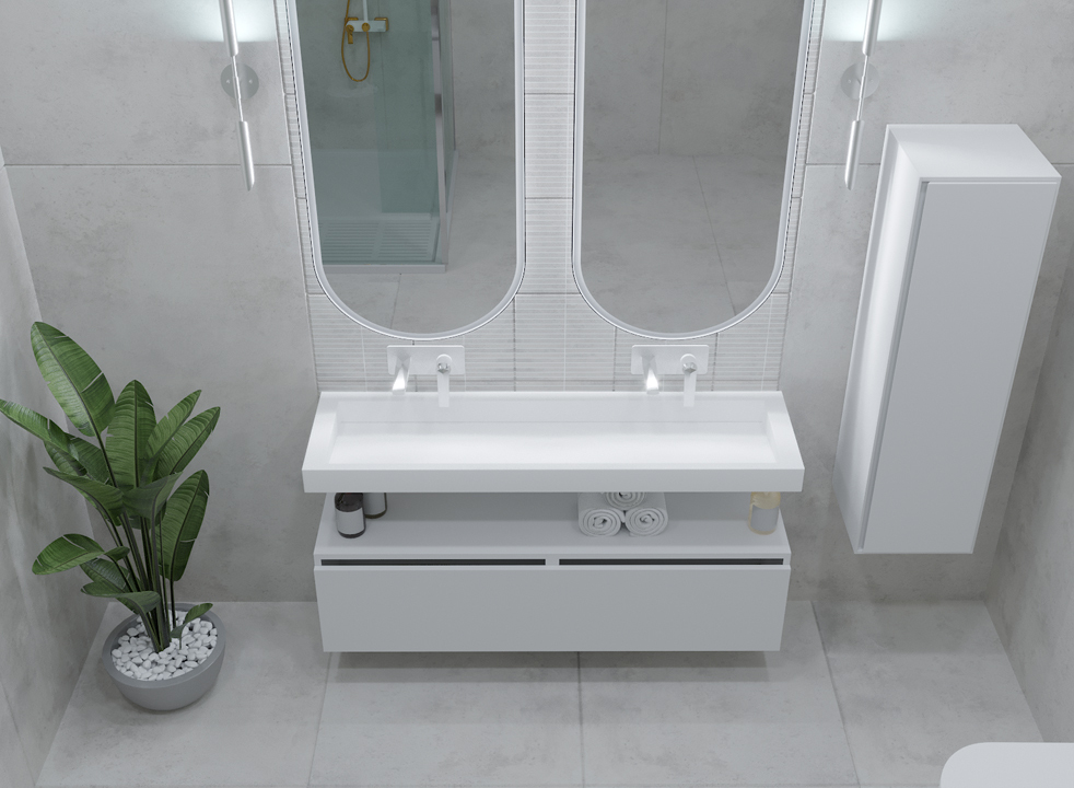 Раковина 140 см ArmadiArt Flat 859-140