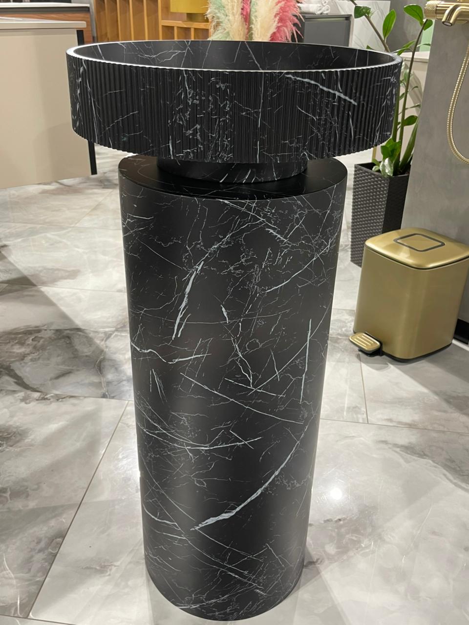 Пьедестал для раковины Ø30 см ArmadiArt Sole Corian 801-Base-NM