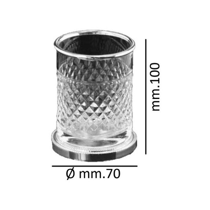Стакан для зубных щеток Boheme Aura 10252-G