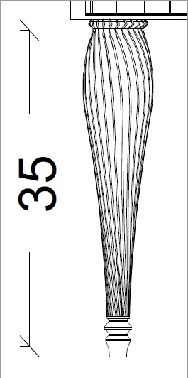 Ножки высокие ArmadiArt Vallessi Avantgarde Spirale 848-B-35, 1 пара