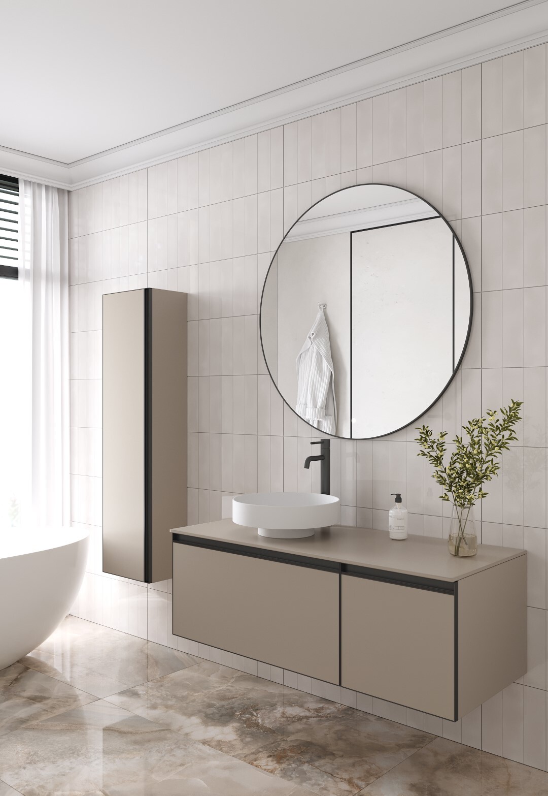 Тумба с раковиной 120 см ArmadiArt Quatro 790-M2-120-D-A/792-120-D/801-MW
