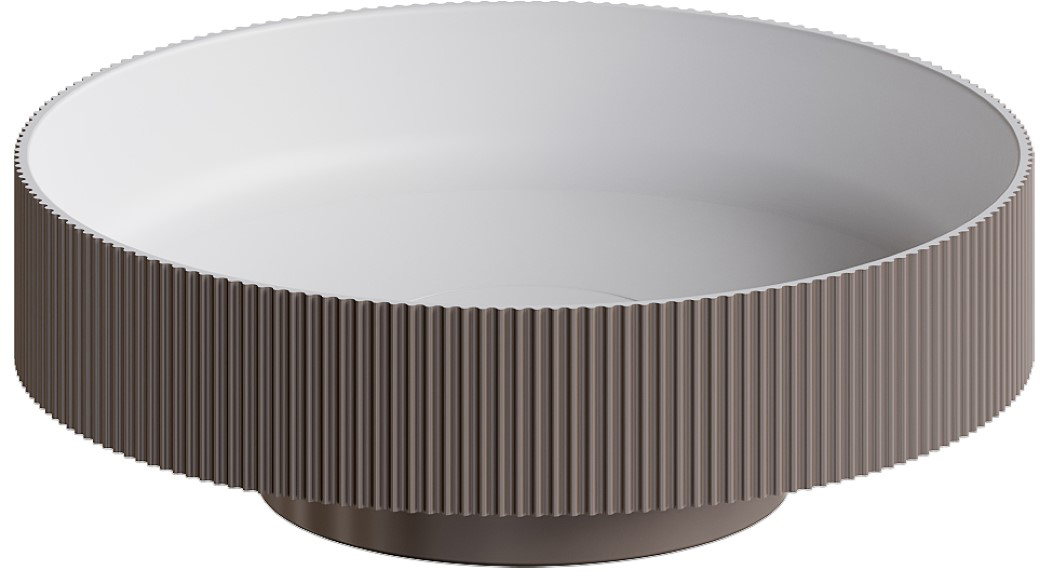 Раковина накладная Ø40 см ArmadiArt Sole Corian 801-R-D