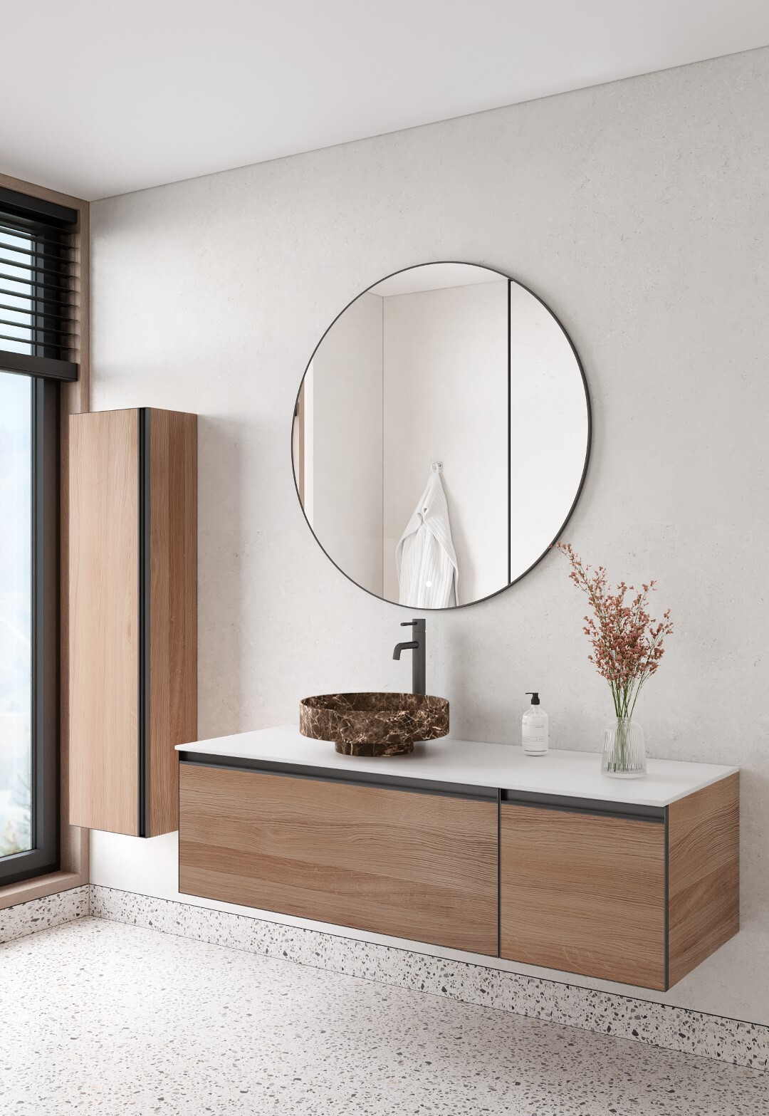 Тумба с раковиной 140 см ArmadiArt Quatro 790-M2-140-W-A/792-140-W/801-ED
