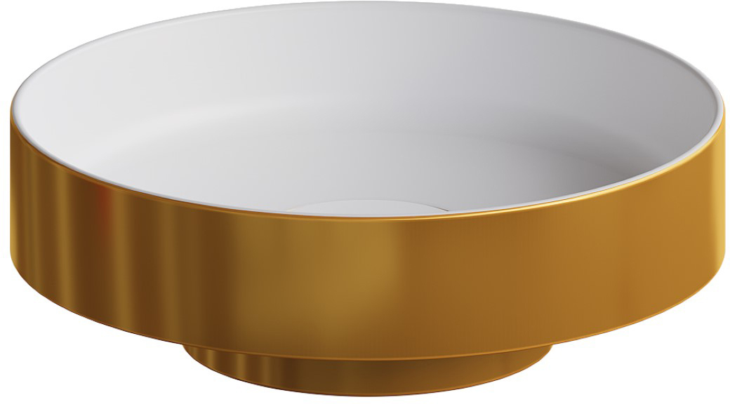 Раковина накладная Ø40 см ArmadiArt Sole Corian 801-G