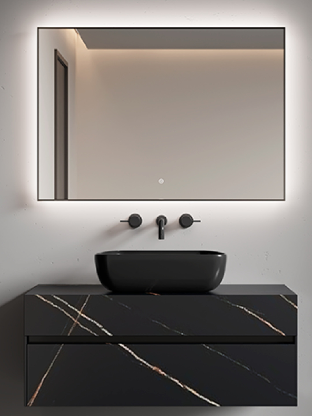Зеркало с подсветкой и сенсорным управлением 100х70 см ArmadiArt Modern 543-100-B