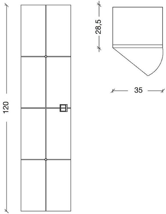 Пенал 35 см ArmadiArt Vallessi Avantgarde Piazza 844-BCR