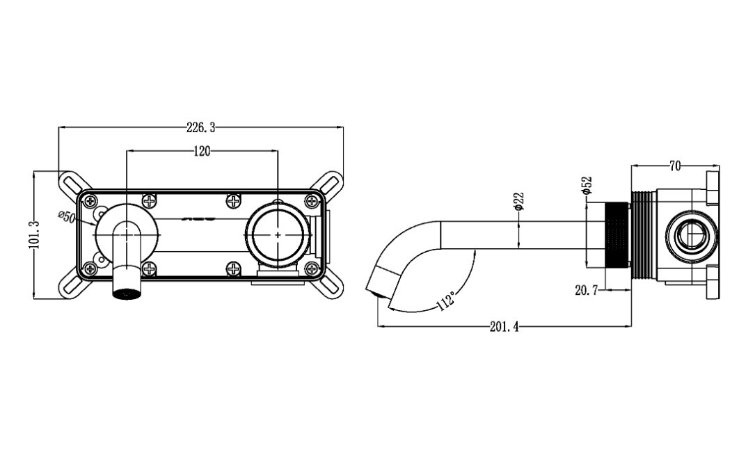 Смеситель для раковины автоматический Boheme Tech 158/2-NB