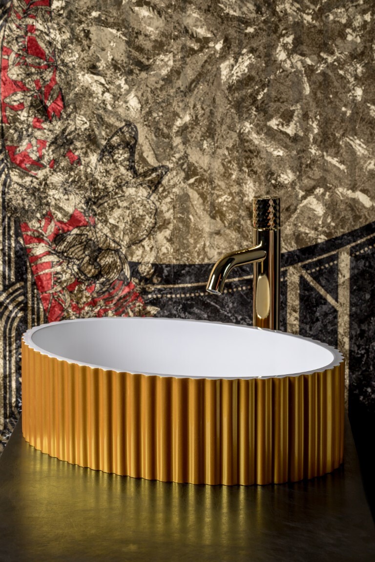 Раковина накладная 50 см ArmadiArt Canale 878-G