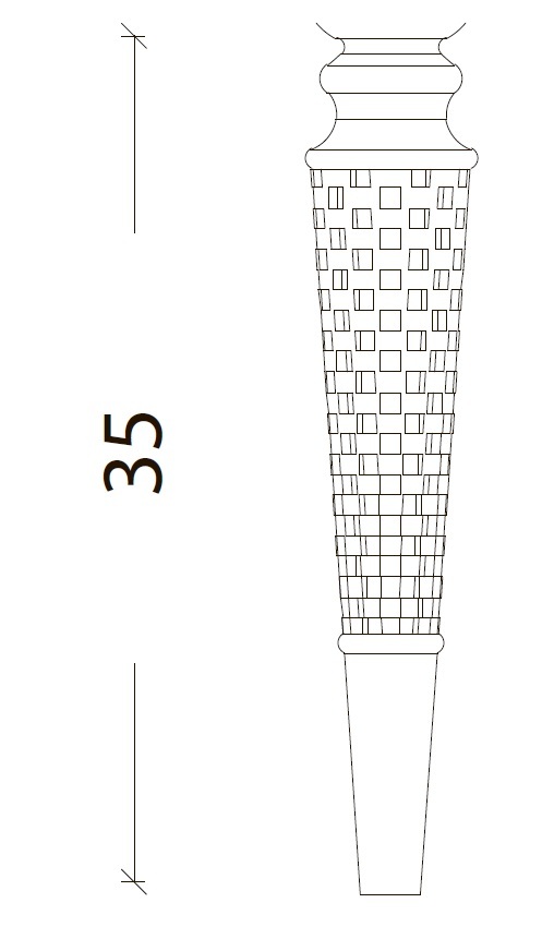 Ножки высокие ArmadiArt Vallessi Avantgarde Denti 847-B-35, 1 пара