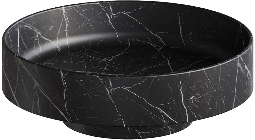 Раковина накладная Ø40 см ArmadiArt Sole Corian 801-NM