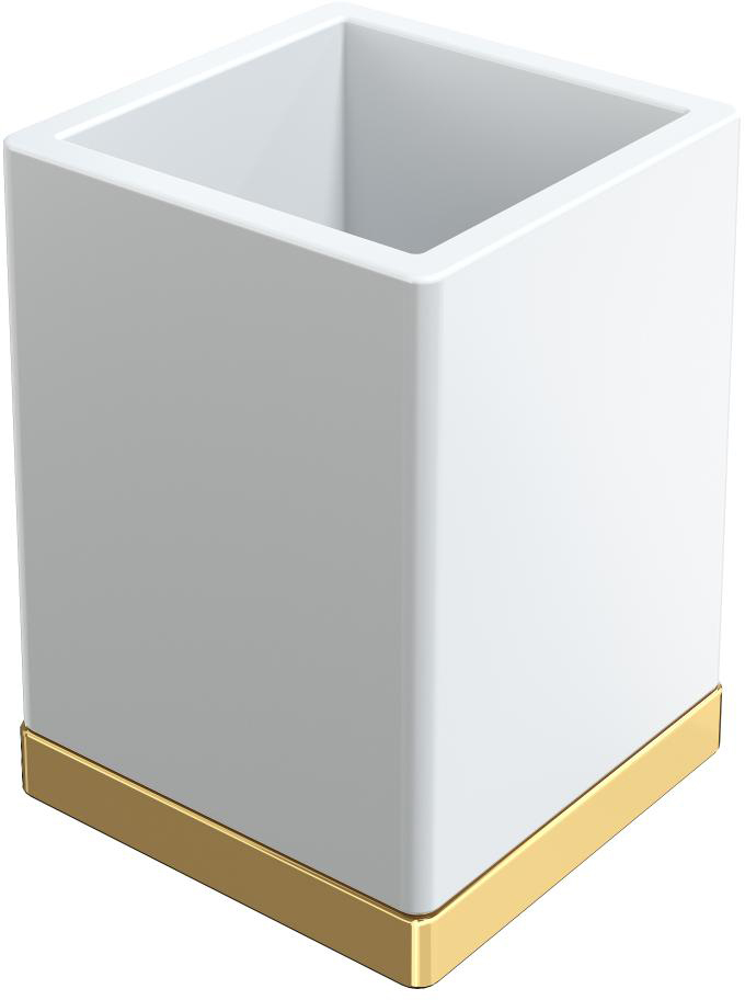 Стакан для зубных щеток Boheme Qubic 10961-W-G