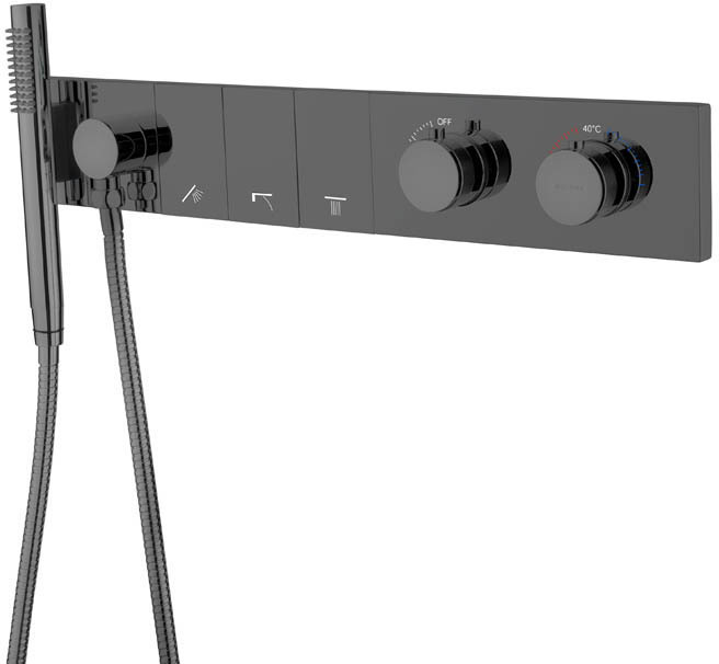 Встраиваемый термостат Boheme Zodiac 133-SYS-SGM с ручным душем