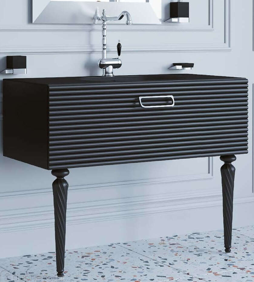 Тумба под раковину 100 см ArmadiArt Vallessi Avantgarde Linea 842-100-BCR