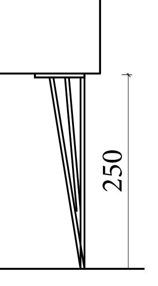 Ножки для пенала ArmadiArt Lucido 775-025-G, 1 пара