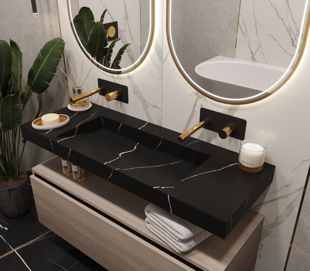 Раковина 120 см ArmadiArt Flat 859-120-NM