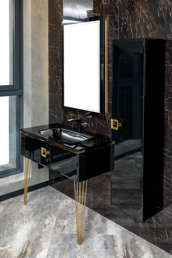 Раковина стеклянная 100 см ArmadiArt Lucido 852-100-B