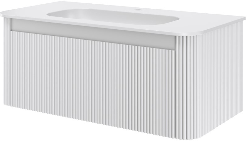 Тумба с раковиной 100 см ArmadiArt Voi 782-100-R-MW/786-100-MW