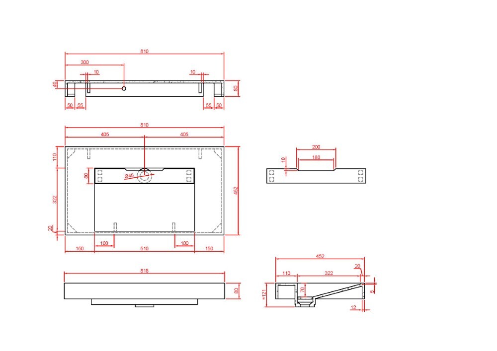 Раковина 80 см ArmadiArt Flat 859-080-NM