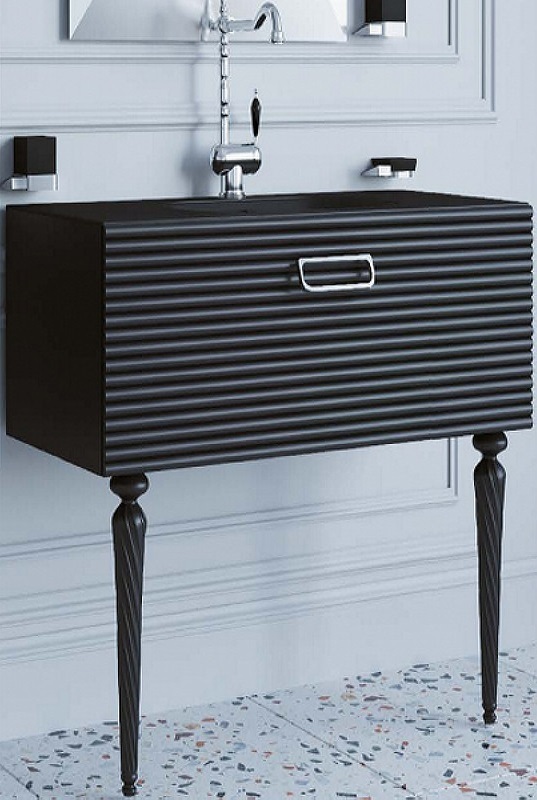 Тумба под раковину 80 см ArmadiArt Vallessi Avantgarde Linea 842-080-BCR