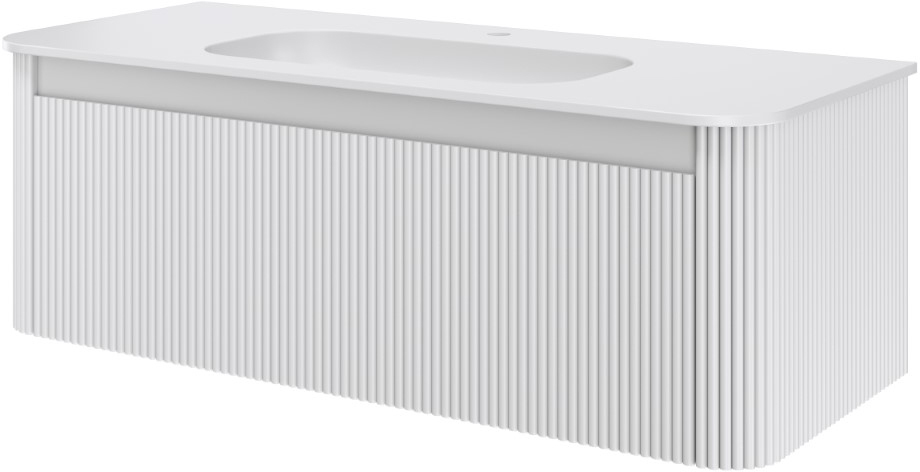 Тумба с раковиной 120 см ArmadiArt Voi 782-120-R-MW/786-120-MW