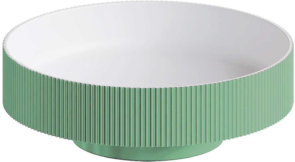 Раковина накладная Ø40 см ArmadiArt Sole Corian 801-R-MT