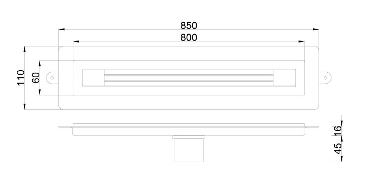 Душевой лоток 80 см ArmadiArt B&T Infinity 981-80-B