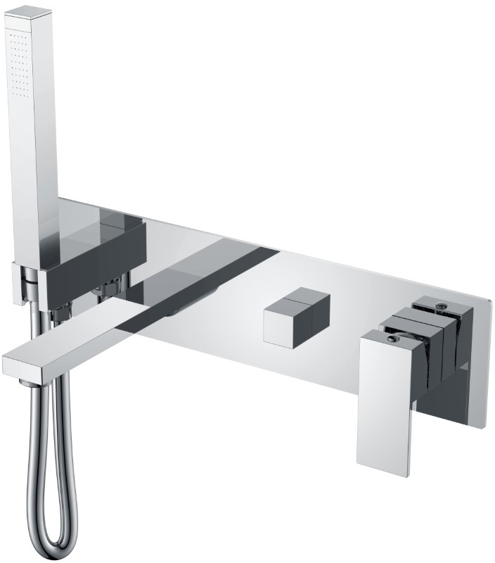 Смеситель для ванны Boheme Qubic 474-2-CR
