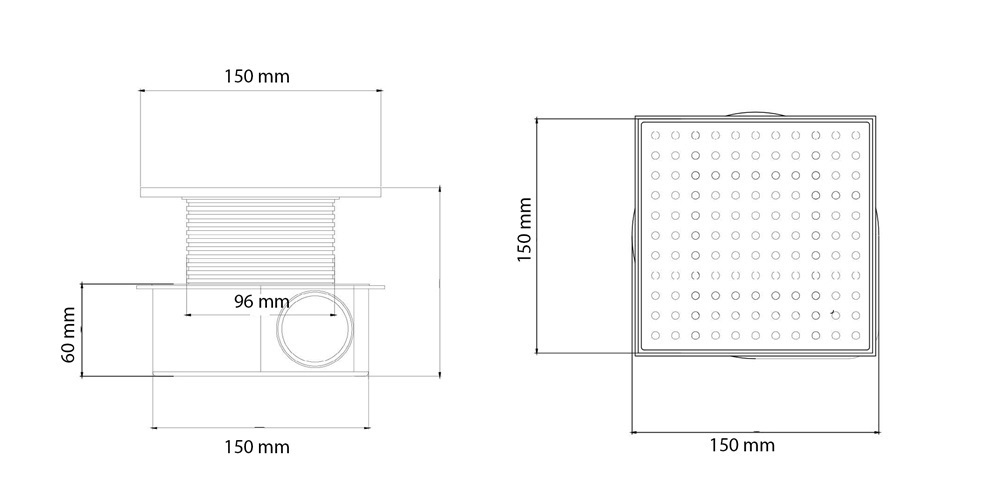 Душевой трап 15х15 см ArmadiArt Smart Design 984-15-MG