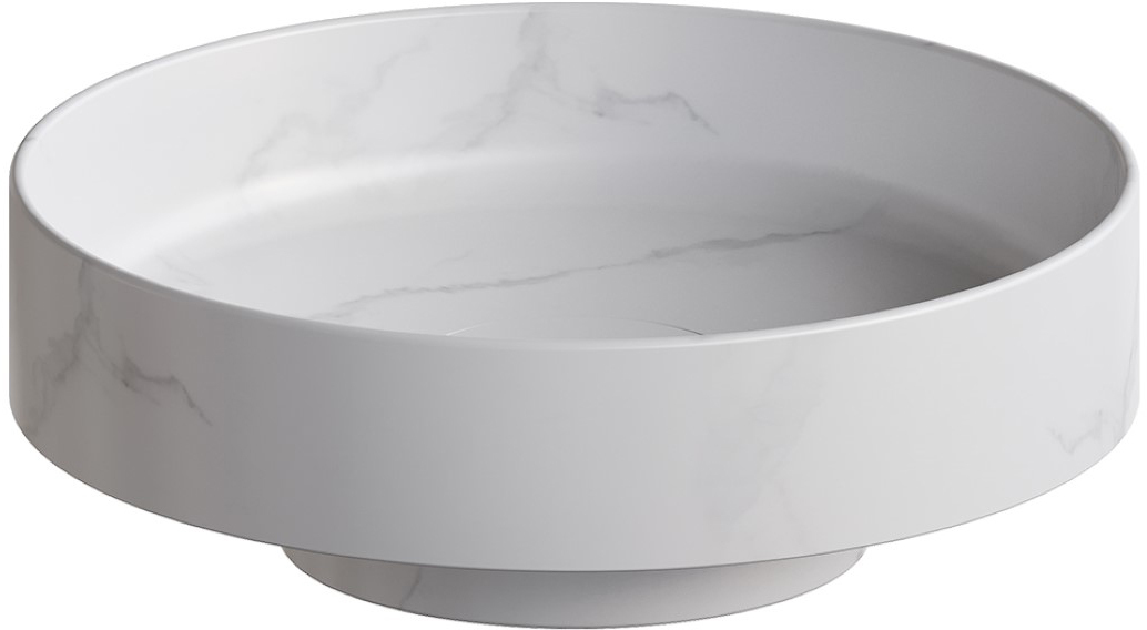 Раковина накладная Ø40 см ArmadiArt Sole Corian 801-CLCT