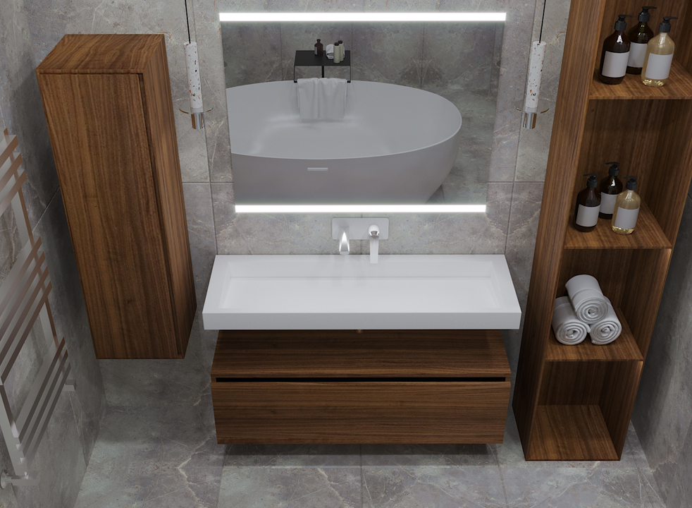 Раковина 100 см ArmadiArt Flat 859-100