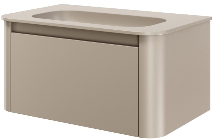 Тумба с раковиной без отверстия 80 см ArmadiArt Voi 782-080-D/786-080-D