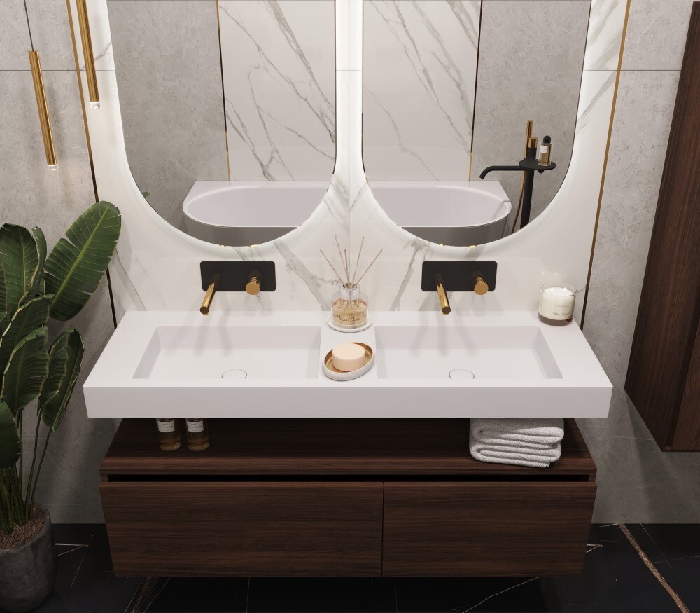 Раковина 140 см ArmadiArt Flat 888-140