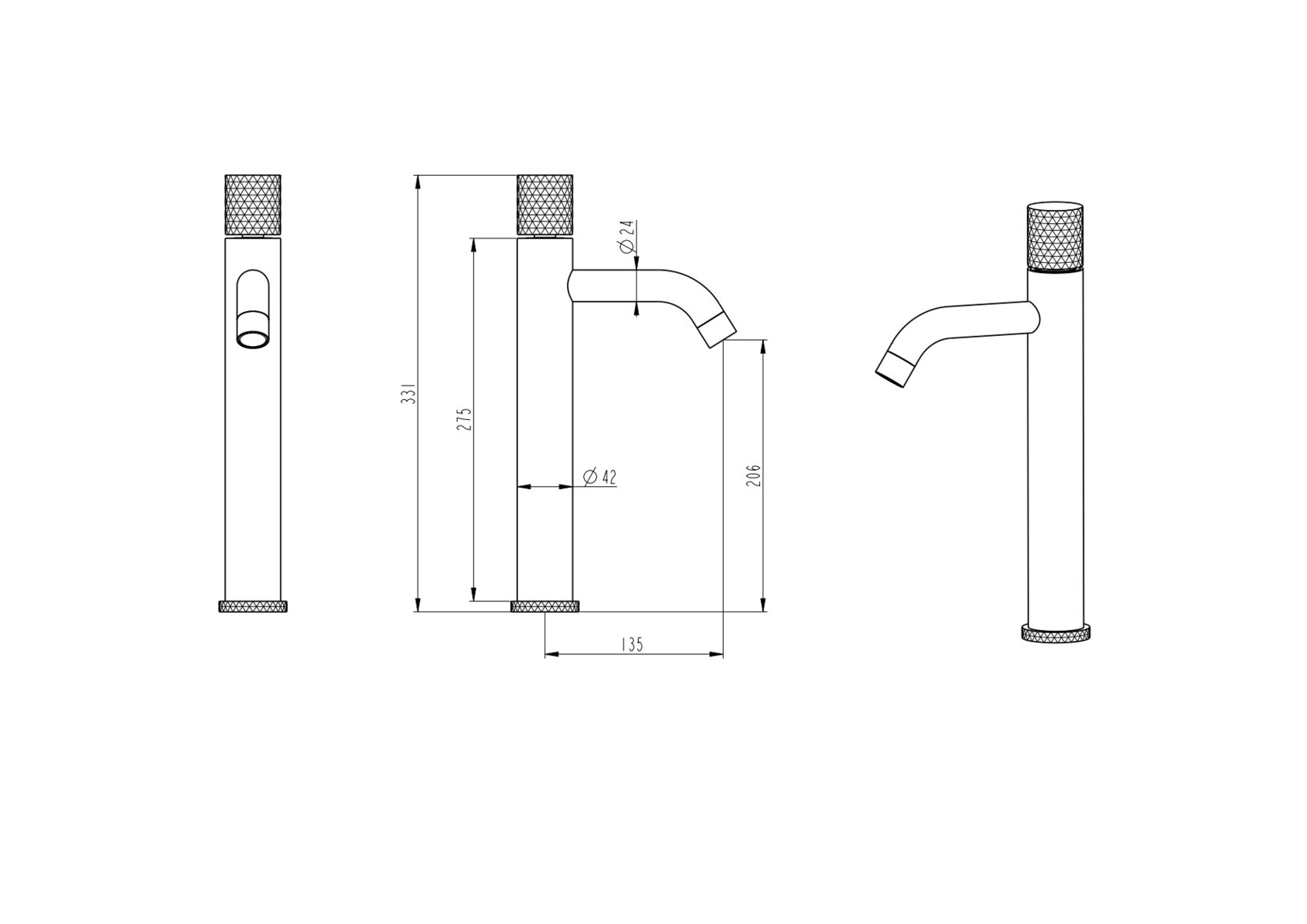 Смеситель для раковины Boheme Stick 122-BCR
