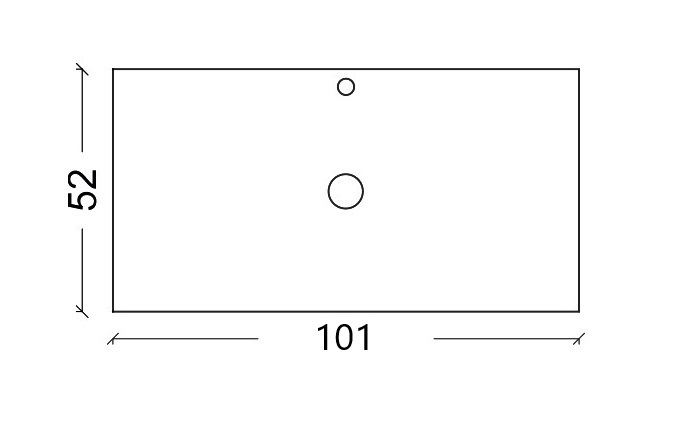 Столешница стеклянная 100 см ArmadiArt NeoArt 853-100-CP