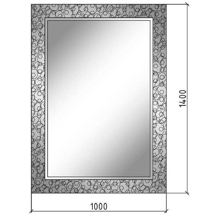 Зеркало 100х140 см ArmadiArt NeoArt Rose 540