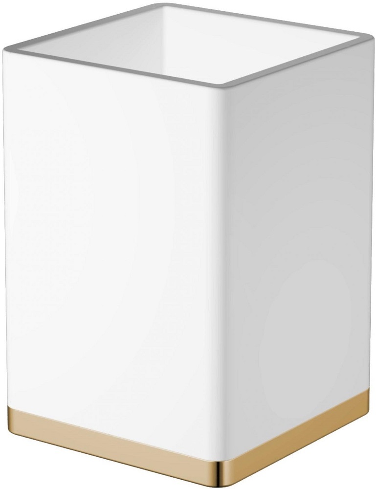 Стакан для зубных щеток Boheme Qubic 10961-W-G