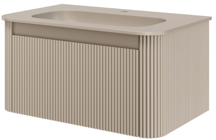 Тумба с раковиной 80 см ArmadiArt Voi 782-080-R-D/786-080-D