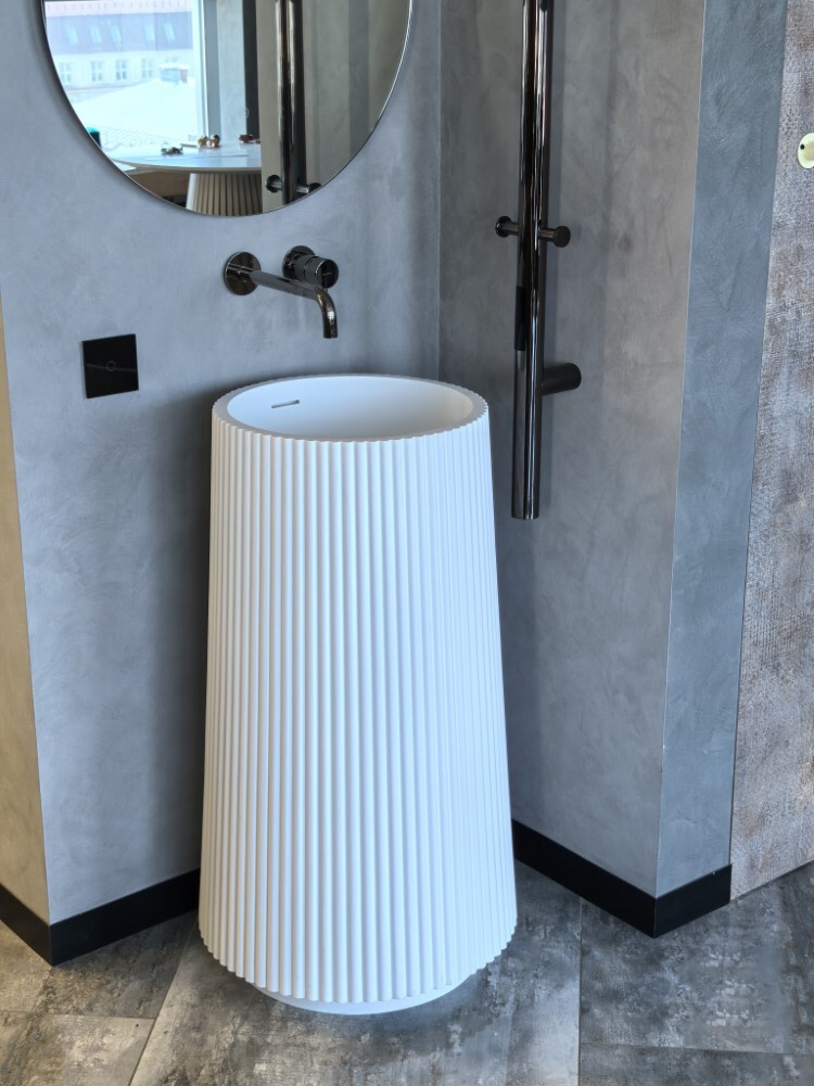Раковина напольная Ø48 см ArmadiArt Torre Corian 801-Torre-MW