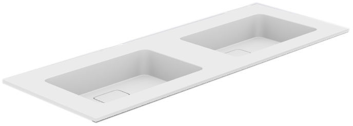 Раковина 140 см ArmadiArt Quatro 793-140-2-W