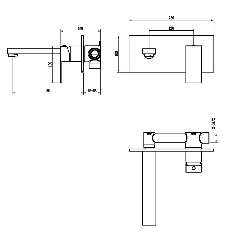 Смеситель для раковины Boheme Qubic 475-NB