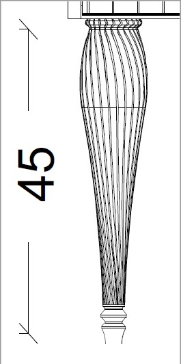 Ножки высокие ArmadiArt Vallessi Avantgarde Spirale 848-B-45, 1 пара