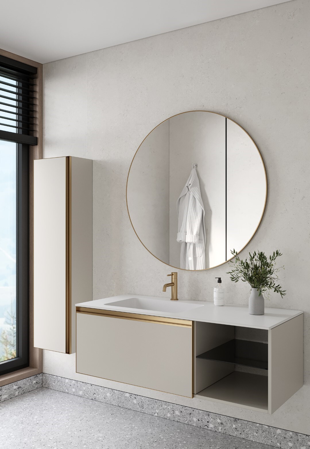 Раковина 120 см ArmadiArt Quatro 793-120-W-L