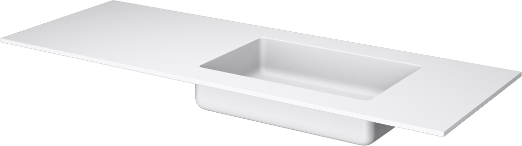 Раковина 140 см ArmadiArt Quatro 793-140-W-R