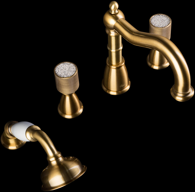 Смеситель на борт ванны Boheme Royal Cristal 391-Royal/CRST