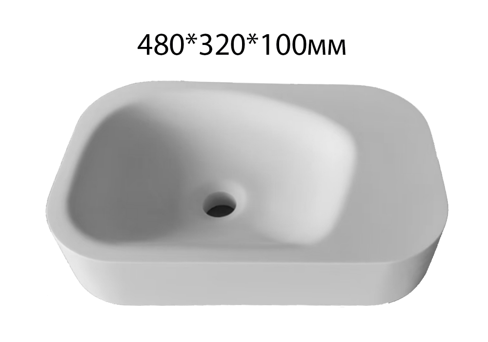 Раковина подвесная 48 см Boheme Colibri Corian 902-W