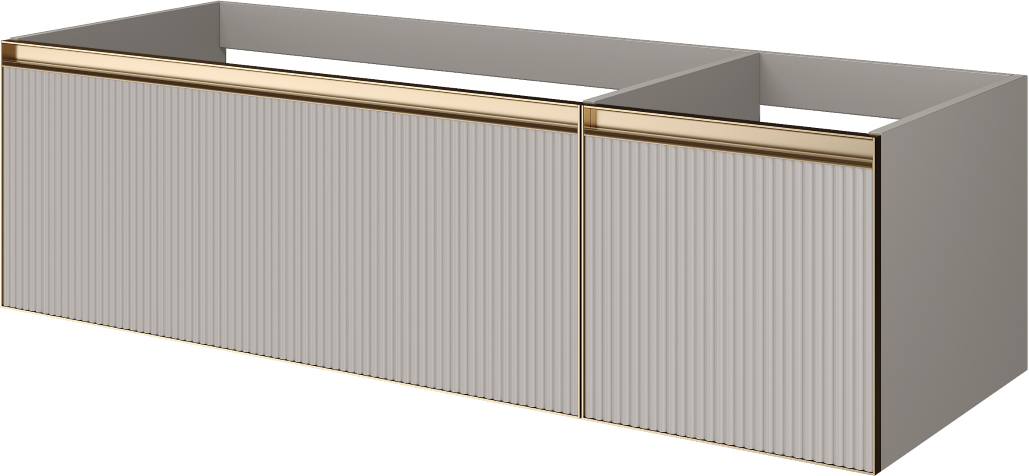 Тумба под раковину 140 см ArmadiArt Quatro 2 790-M2-140-CM-RIB-MG