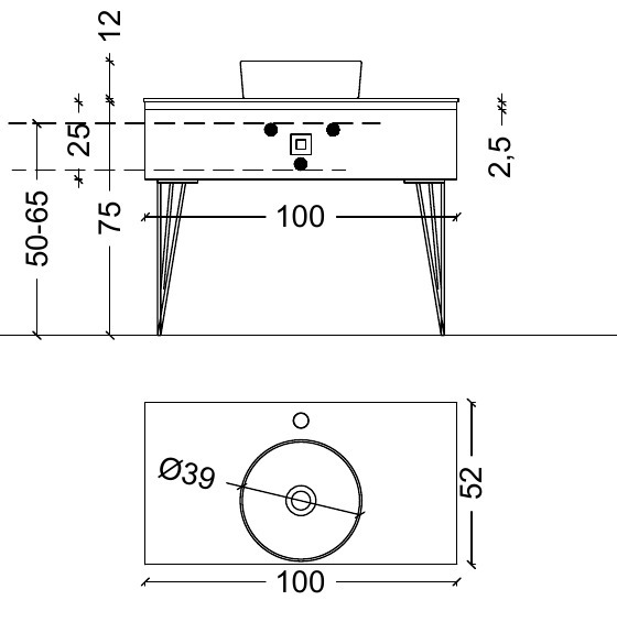 Консоль 100 см ArmadiArt Lucido 770-100-D