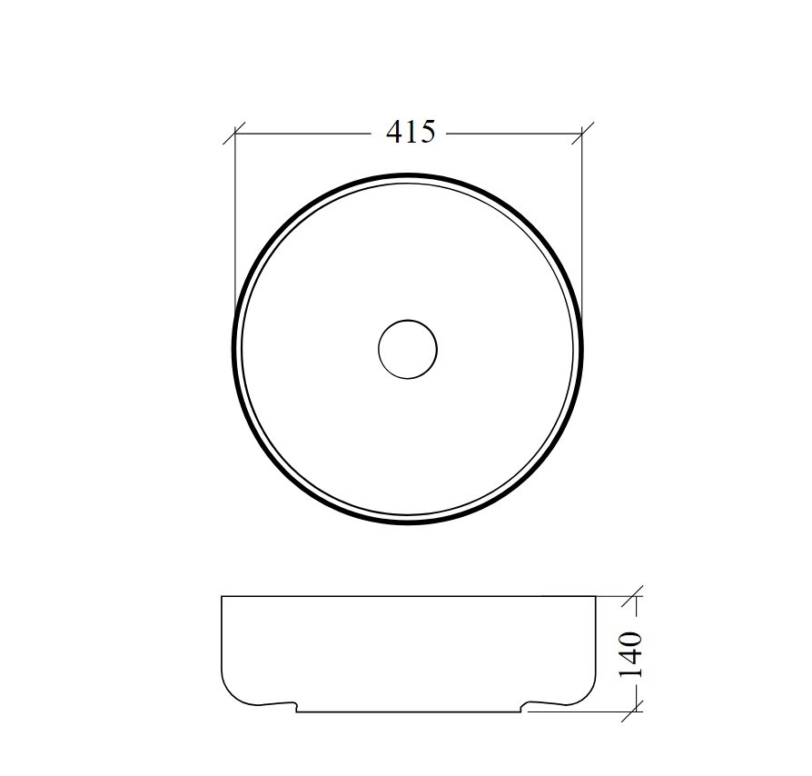 Раковина накладная Ø41,5 см ArmadiArt Sole Corian 819-W