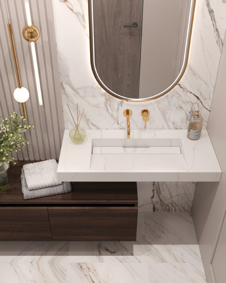 Раковина 100 см ArmadiArt Flat 859-100-CLCT